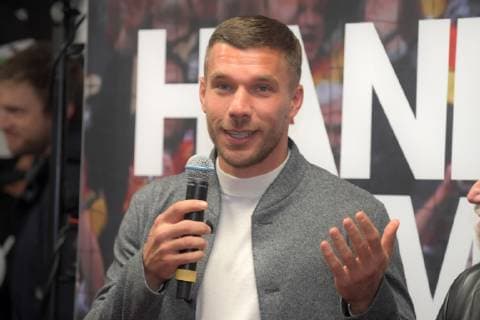 Handball WM 2019 Ambassador Lukas Podolski Press conference Handball is coming home 03 12 2018 Lanxessarena Köln