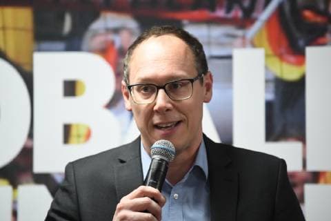 Handball WM 2019 Mark Schober Chairman of the Board DHB Press conference Handball is coming home 03 12 2018 Lanxessarena Köln