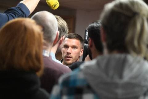 Handball WM 2019 Ambassador Lukas Podolski Press conference Handball is coming home 03 12 2018 Lanxessarena Köln