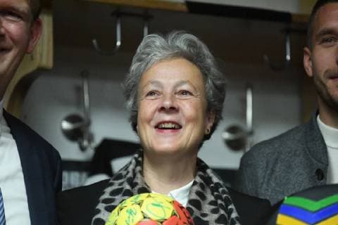 Handball WM 2019 Dr Agnes Klein Head of Education Youth and Sport Press Conference Handball is coming home 03 12 2018 Lanxessarena Köln