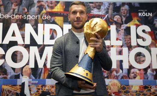 Press Conference Handball WM 2019 Cabin Lanxess Arena Cologne Germany Date 03 12 2018 Lukas Podolski