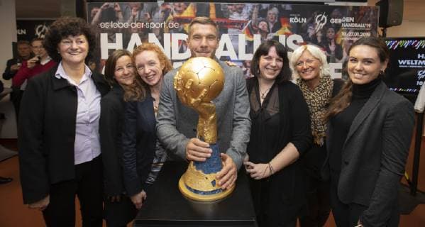 Press Conference Handball WM 2019 Cabin Lanxess Arena Cologne Germany Date 03 12 2018 Lukas Podolski