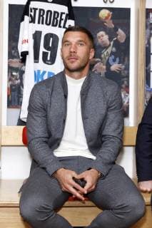 Lukas Podolski at the press conference for the Handball World Cup 2019 Handball Is Coming Home in the 2007 World Cup cabin in the Lanxess Arena Cologne 03 12 2018 Foto:xC.xHardtx xFuturexImage