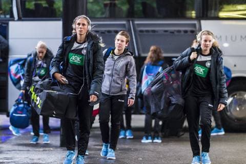 Handball Women European Championship Germany Romania Preliminary Round Group D 2 Matchday at the Brest Arena Brest Arena Brest France