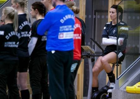 Handball, EM Damen, Dänemark Training Fie Woller under traeningen i Nantes, Frankrig, mandag den 3 december 2018. , Nantes Denmark  Copyright: Scanpix LiselottexSabroex cop103 spdk20181203-184523-L