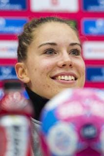 Handball Women European Championship Germany Romania Preliminary Round Group D 2 Matchday in the Brest Arena Emily Boelk Bölk Germany Thueringer HC Brest Arena Brest France
