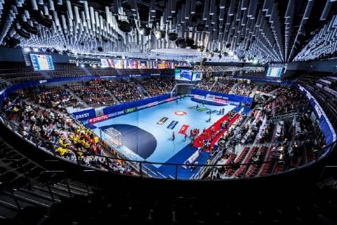 Handball Women EM Germany Romania Preliminary Round Group D 2 Matchday in the Brest Arena Overview Arena Brest Brest Brest Arena Brest France