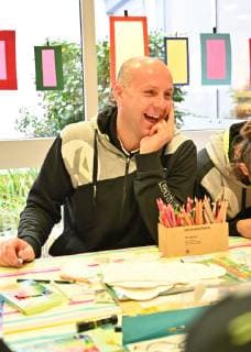 04 12 2018 Handball 1 Bundesliga Season 2018 2019 HC Erlangen HCE Hobby lesson in childrens hospital Erlangen HMI Gorazd Skof 12 HC Erlangen HCE has fun