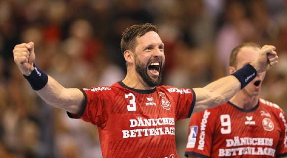 Photo Victory celebration at Tobias Karlsson Flensburg Handball Men 1 Bundesliga on Do 01 11 2018 Flensburg SC Magdeburg 26 25