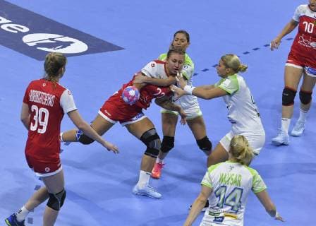 Frolova Yaroslava HANDBALL : Championnat d Europe Feminin 2018 - Nancy 04 12 2018 - Russie vs Slovenie - 1er Tour MAO Panoramic 