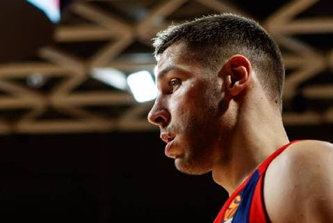 Munich Germany 06 12 2018 Basketball Euro League Round 11 FC Bayern Munich Khimki Moscow Region Stefan Jovic FCB watches DeFodi507