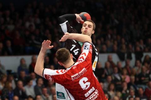 Handball Handball 2 League 2018 2019 Handball Sports Club Hamburg vs. VfL Lübeck Schwartau Lukas Ossenkopp Hamburg Pawel Genda Lübeck Schwartau Sporthalle Hamburg Hamburg Hamburg
