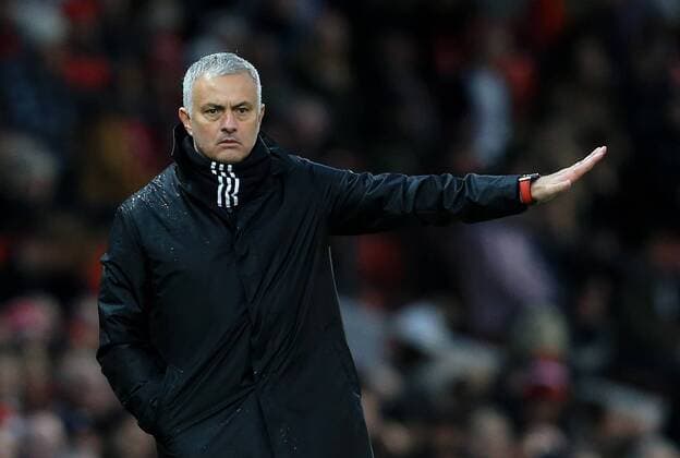 Manchester United ManU manager Jose Mourinho gestures during the Premier League match at Old Trafford, Manchester. Picture date: 8th December 2018. Picture credit should read: Matt McNulty Sportimage EDITORIAL USE ONLY. No use with unauthorised audio, video, data, fixture lists, club league logos or live services. Online in-match use limited to 120 images, no video emulation. No use in betting, games or single club league player publications. SPI_21_MM_MANU_FUL.JPG