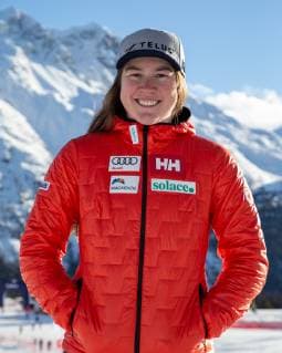 ALPINE SKIING - FIS WC Sankt Moritz SANKT MORITZ,SWITZERLAND,08.DEC.18 - ALPINE SKIING - FIS World Cup, Super G, ladies. Image shows Laurence St.Germain (CAN). GEPAxpictures xHaraldxSteiner