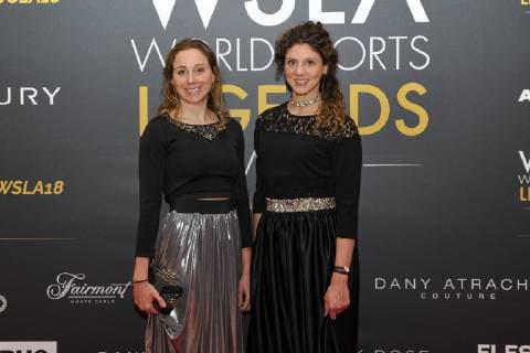 Linda Cerruti - Costanza Ferro (championnes italiennes de natation synchronisee) CELEBRITES : Monaco World Sports Legends Award - Monaco - 08 12 2018 NorbertScanella Panoramic 