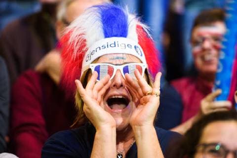 181209 A supporter of France ahead of the EHF European WomenÕs Handball Championship match between Sweden and France on Dec 9 2018 in Nantes Photo Ludvig Thunman BILDBYRN kod LT 35567  Copyright: LUDVIGxTHUNMAN BB181209LT001