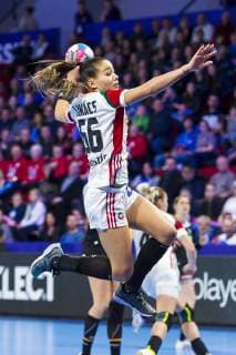 Handball Women European Championship Hungary Germany Main Round Group 2 2 Matchday at the Palais des Sports Viktoria Lukacs Hungary Nancy Palais des Sports Jean Weille France