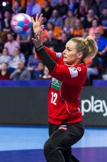 Handball Women European Championship Hungary Germany Main Round Group 2 2 Matchday at the Palais des Sports Torhueterin Dinah Eckerle Germany SG BBM Bietigheim Nancy Palais des Sports Jean Weille France