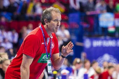 Handball Women European Championship Hungary Germany Main Round Group 2 2 Matchday at the Palais des Sports Coach Henk Groener Germany Gesture gesture gesticulated Nancy Palais des Sports Jean Weille France