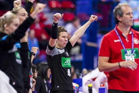 Handball Women European Championship Hungary Germany Main Round Group 2 2 Matchday at the Palais des Sports Alina Grijseels Germany Dortmund Jubel Freude Emotion Nancy Palais des Sports Jean Weille France