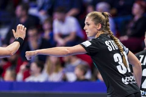 Handball Women European Championship Hungary Germany Main Round Group 2 2 Matchday at the Palais des Sports Alicia Stolle Germany Thueringer HC Nancy Palais des Sports Jean Weille France