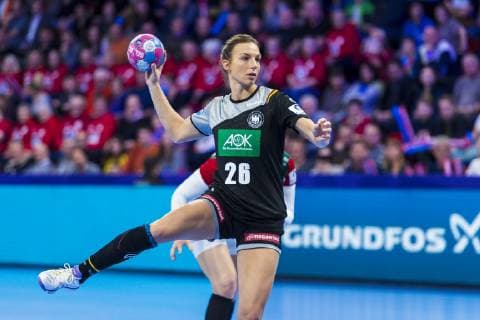 Handball Women European Championship Hungary Germany Main Round Group 2 2 Matchday at Palais des Sports Angie Geschke Germany Oldenburg Nancy Palais des Sports Jean Weille France