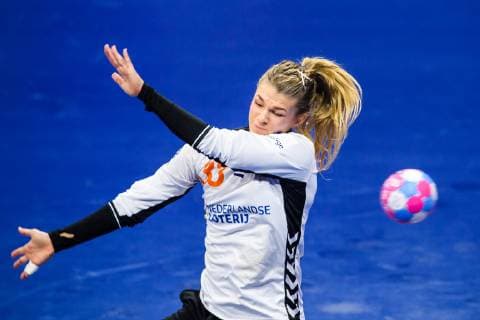 181209 Goalkeeper Tess Wester of Netherlands during the EHF European WomenÕs Handball Championship match between Netherlands and Romania on December 9 2018 in Nancy Photo Fredrik Varfjell BILDBYRN kod FV 150181  Copyright: FREDRIKxVARFJELL BB181209FV016