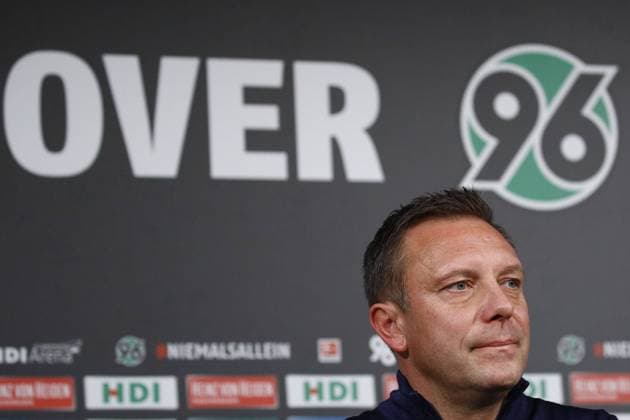 07 12 2018 HDI Arena Hannover Press Conference Hannover 96 with Horst Heldt and Andre Breitenreiter in picture Andre Breitenreiter Trainer Hannover Press Conference Hannover 96