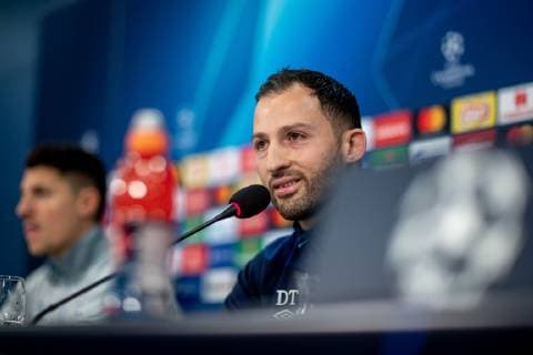 10 12 2018 Football Season 2018 2019 Champions League 6 Matchday Press Conference Final Training FC Schalke 04 Head Coach Domenico TEDESCO FC Schalke 04 Gelsenkirchen Veltins Arena Germany