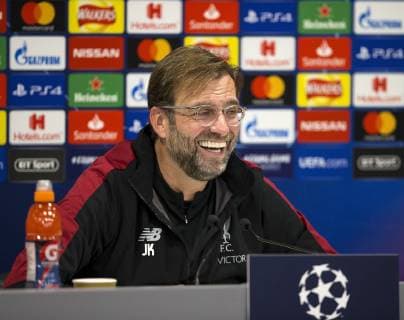 Sport Bilder des Tages 10th December 2018, Anfield, Liverpool, England, UEFA Champions League football, Liverpool versus Napoli press conference PK Pressekonferenz Liverpool manager Jurgen Klopp listens to a question about tomorrow night s match  ActionPlus12086604 DavidxBlunsden