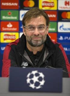 10th December 2018, Anfield, Liverpool, England, UEFA Champions League football, Liverpool versus Napoli press conference PK Pressekonferenz Liverpool manager Jurgen Klopp listens to a question about tomorrow night s match  ActionPlus12086606 DavidxBlunsden