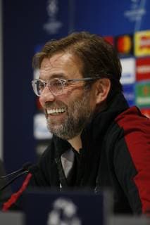 10th December 2018, Anfield, Liverpool, England, UEFA Champions League football, Liverpool versus Napoli press conference PK Pressekonferenz Liverpool manager Jurgen Klopp speaking to the media during today s press conference at Anfield ahead of tomorrow s Champions League match against Napoli  ActionPlus12086609 AlanxMartin