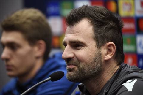 BRUGGE, DECEMBER 10 : Ivan Leko head coach of Club Brugge pictured during press conference PK Pressekonferenz the day before the UEFA Champions League group A match between Club Brugge KV and Atletico Madrid on December 10, 2018 in Brugge, 10 12 2018 FOOTBALL : Conference de presse Bruges - Ligue des Champions - 10 12 2018 PhotoNews Panoramic 