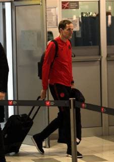 10.10.2018 Belgrade(Serbia) Thomas Tuchel FC Paris Saint-Germain arrival at airport Nikola Tesla. : 