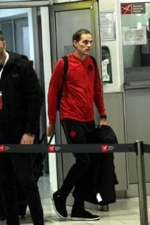 10.10.2018 Belgrade(Serbia) Men s football-Thomas Tuchel FC Paris Saint-Germain coach arrival at airport Nikola Tesla. : 