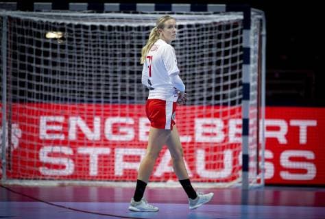 Danmarks Anne Cecilie la Cour efter EM camps mellem Danmark Russia in Nantes mandate 10 December 2018 Nantes Denmark  Copyright: Scanpix LiselottexSabroex COP104 spdk20181210-193619-L