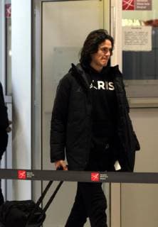 10.10.2018 Belgrade(Serbia) Men s football Edinson Cavani FC Paris Saint-Germain arrival at airport Nikola Tesla : 