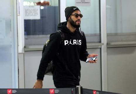 10.10.2018 Belgrade(Serbia) Men s football Eric Maxim Choupo Moting FC PSG Paris Saint-Germain arrival at airport Nikola Tesla : 