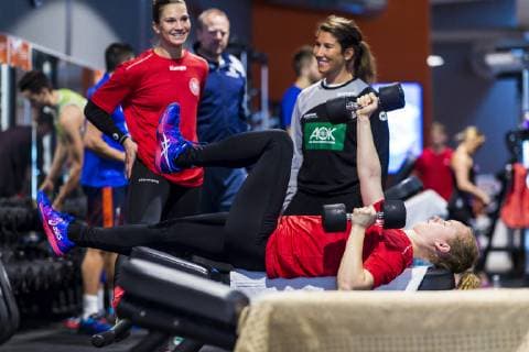 Nancy France 10 December 2018 EHF EM 2018 Media Day Training Maren Weigel Germany Metzingen at strength training Nancy France
