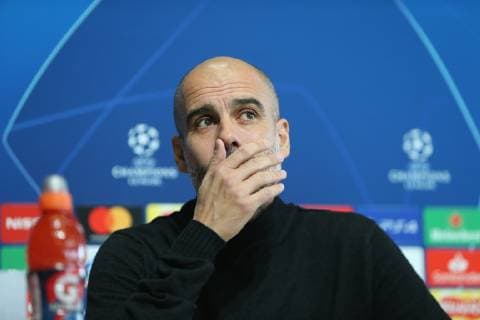 Manchester City press conference PK Pressekonferenz Pep Guardiola during the Manchester City press conference at City Football Academy, Manchester Content Not Available For UK Newspapers Copyright: xStevexMcCormickx FIL-12677-0008