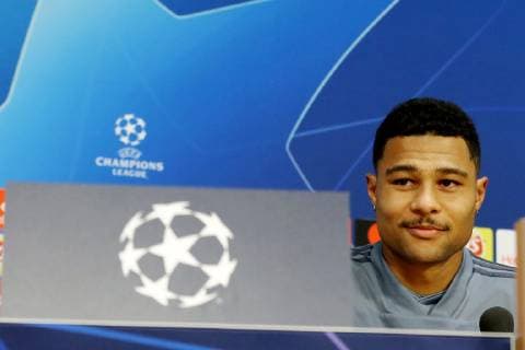 Serge Gnabry FC Bayern Muenchen 22 Press Conference Ajax Amsterdam vs. FC Bayern Muenchen Football Champions League Group Phase 11 12 2018 Press Conference Ajax Amsterdam vs. FC Bayern Muenchen Football Champions League Group Phase 11 12 2018 Amsterdam Copyright: xEIBNER HarryxLangerx EP_HLR