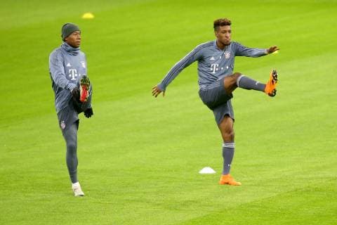 David Alaba FC Bayern Muenchen 27 Kingsley Coman FC Bayern Muenchen 29 Training Ajax Amsterdam vs. FC Bayern Muenchen Football Champions League Group Phase 11 12 2018 Training Ajax Amsterdam vs. FC Bayern Muenchen Football Champions League Group Phase 11 12 2018 Amsterdam Copyright: xEIBNER HarryxLangerx EP_HLR