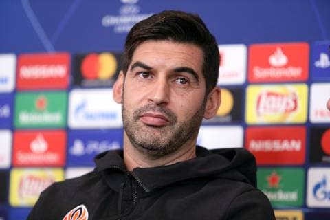 Head coach of FC Shakhtar Donetsk Paulo Fonseca attends a pre-match news conference ahead of the UEFA Champions League Group F Matchday 6 game against Olympique Lyonnais (Lyon), Kyiv, capital of Ukraine, December 11, 2018. The fixture is due to take place at the NSC Olimpiyskiy in the Ukrainian capital at 22:00 local time on December 12. Ukrinform. Pre-match news conference of Shakhtar before UCL game against Lyon  Copyright: xDanilxShamkinx