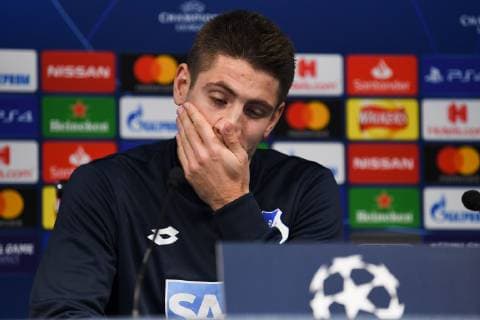 11 12 2018 xmeix Football UEFA Champions League TSG 1899 Hoffenheim Press conference Final training emspor v l Andrej Kramaric TSG 1899 Hoffenheim DFL DFB REGULATIONS PROHIBIT ANY USE OF PHOTOGRAPHS as IMAGE SEQUENCES and or QUASI VIDEO Manchetser prio:1