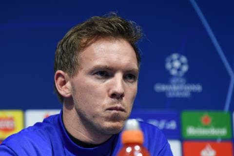 11 12 2018 xmeix Football UEFA Champions League TSG 1899 Hoffenheim Press Conference Final Training emspor v l Hoffenheims Coach Julian Nagelsmann TSG 1899 Hoffenheim DFL DFB REGULATIONS PROHIBIT ANY USE OF PHOTOGRAPHS as IMAGE SEQUENCES and or QUASI VIDEO Manchetser prio:1