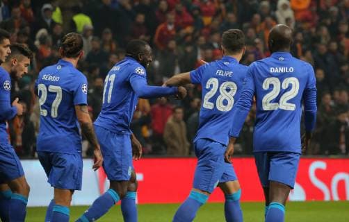 Porto players celebrate goal during Galatasaray - Porto Uefa Champions League Game at Turk Telekom Arena, Istanbul, 11th Dec. 2018  Copyright: TolgaxAdanali 16205138