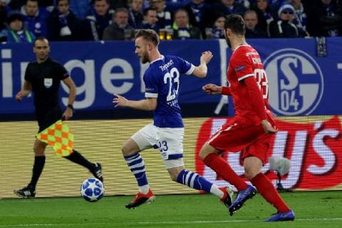 Cedric Teuchert FC Schalke 04 and Solomon Kvirkvelia locomotive Moscow at the Champions League game season 2018 19 FC Schalke 04 locomotive Moscow Copyright Thomas Pakusch Copyright: Thomas Pakusch
