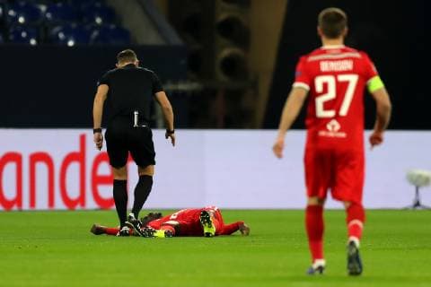 Eder Lokomotiv Moscow after a duel on the ground at the Champions League game season 2018 19 FC Schalke 04 Lokomotiv Moskau Copyright Thomas Pakusch Copyright: Thomas Pakusch