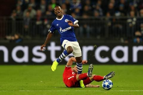 Hamza Mendyl FC Schalke 04 at the Champions League game season 2018 19 FC Schalke 04 locomotive Moscow Copyright Thomas Pakusch Copyright: Thomas Pakusch