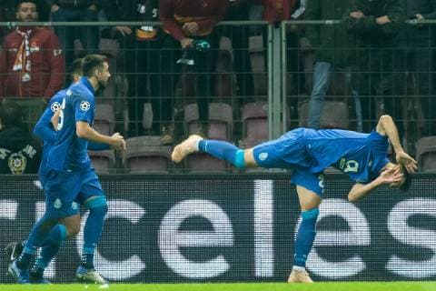 Felipe Augusto De Almeida of FC Porto celebrate his goal during the UEFA Champions League group D match between Galatasaray AS and FC Porto at Ali Sami Yen Spor Kompleksi on December 11, 2018 in Istanbul, Turkey. UEFA Champions League 2018 2019 xVIxVIxImagesx xGerritxvanxKeulenxIVx 13045420